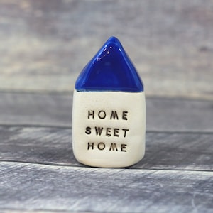 Home Sweet Home Message houses Miniature houses  Little rustic houses Ceramic house Cottage Custom Note house