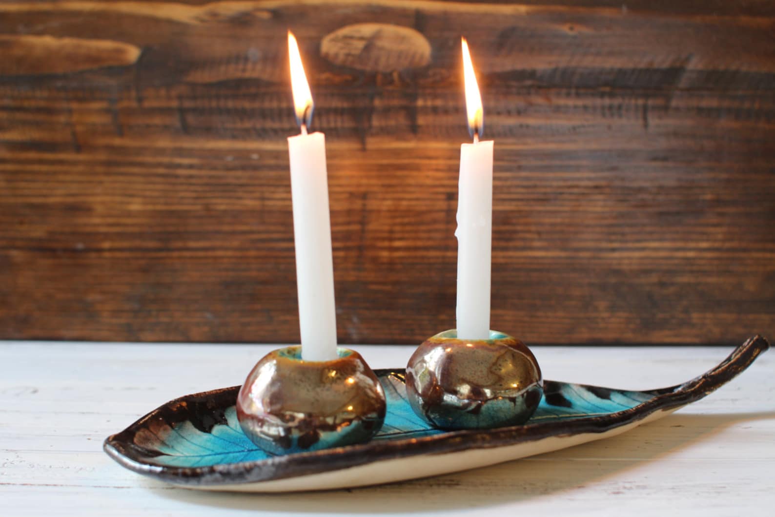 Shabbat Candlestick Ceramic Candle Holders Holiday Decor Etsy