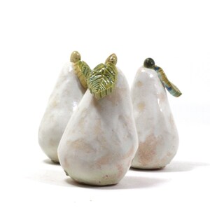 Rustic Home Decor White Ceramic Pears Cottage Chic Shabby Chic | Etsy