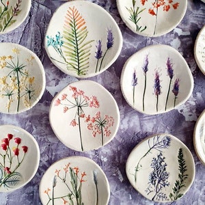 Botanical art, Hostess gift, Nature inspired, Botanical home decor, Home styling ideas, Decorative bowl, Ceramic bowl, Imprint bowl