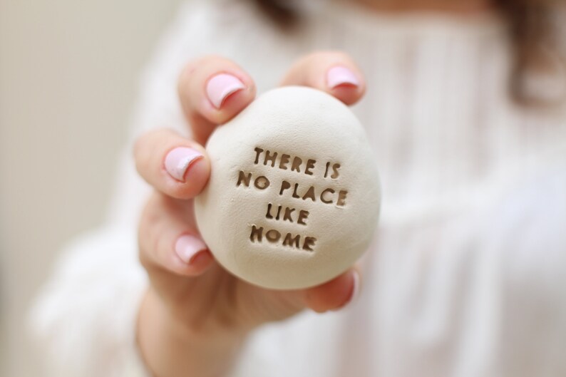 Custom pebbles There is no place like home Gift for mom Inspirational Stones Inspiration gifts Custom stone Personalized gift Engraved stone image 3