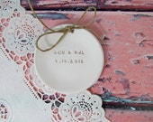 Personalized wedding ring bearer Ring dish Wedding Ring pillow Initials and wedding date ,Aternative ring bearer pillow