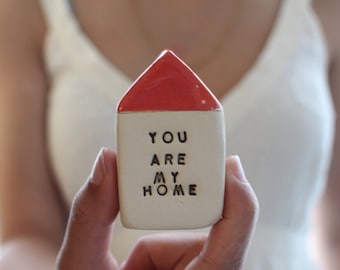 Personalized gift You are my home Miniature houses, Ceramic house, Miniatures, Sayings gift, Word gifts, Inspirational gifts Christmas gifts