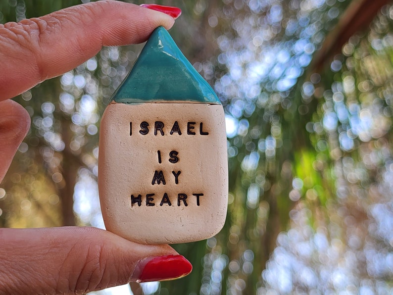 Israel is my home Stand with Israel Israel is my heart Miniature house Made in Israel Israel art Israel support image 2