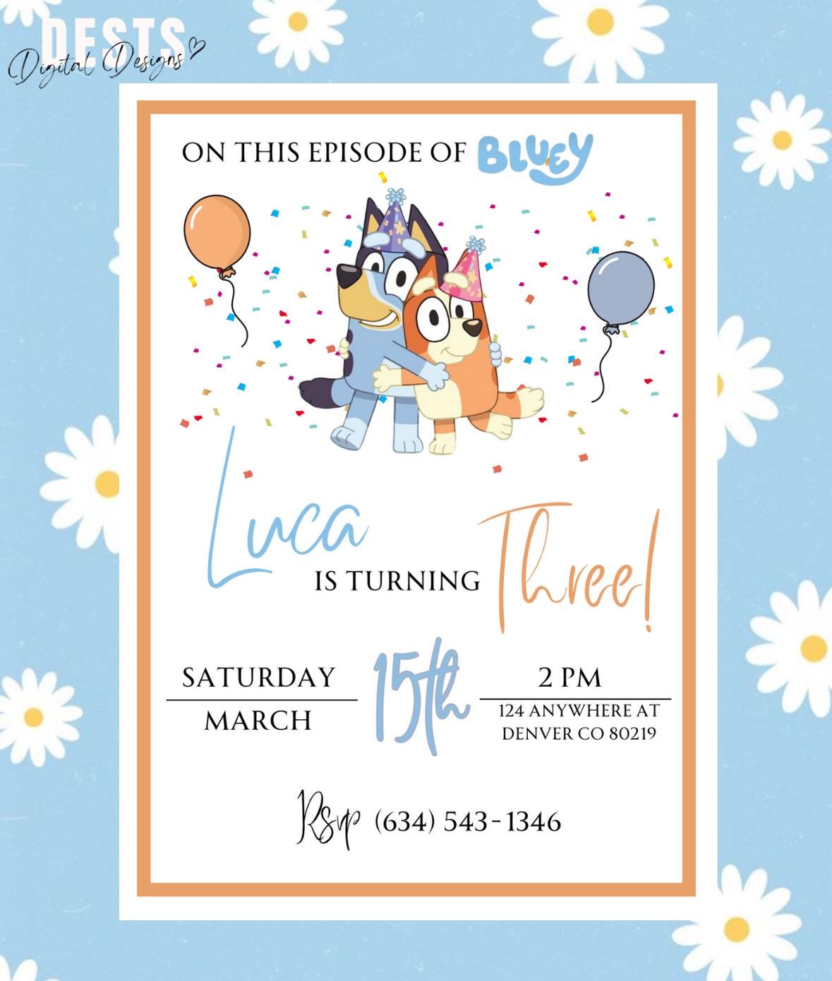 Join the Fun with Bluey Invite