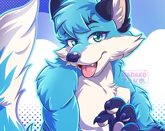 Furry Art Commission, Custom Furry PFP, Fursona Icon, Furry badge, Custom Profile Picture, Furry sticker