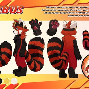 Character Sheet Commission, Furry Reference Sheet, Custom Furry Character, Furry Character Sheet, Fursuit Design, Fursona, Character Reference Sheet, Furry Avatar Reference Sheet, Furry V Tuber Reference Sheet, Full Body Character Commission, Gift For Her, Gift For Him, DND Character, Streaming Asset, Original Character Design, male Furry, red panda Fursona, Birthday gift, Vroid, OC Reference Sheet, Anime Reference Sheet, DND Character Sheet, transgender, bisexual, queer, Furry PFP, Fursuit
