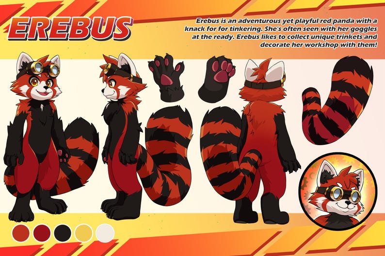 Character Sheet Commission, Furry Reference Sheet, Custom Furry Character, Furry Character Sheet, Fursuit Design, Fursona, Character Reference Sheet, Furry Avatar Reference Sheet, Furry V Tuber Reference Sheet, Full Body Character Commission, Gift For Her, Gift For Him, DND Character, Streaming Asset, Original Character Design, male Furry, red panda Fursona, Birthday gift, Vroid, OC Reference Sheet, Anime Reference Sheet, DND Character Sheet, transgender, bisexual, queer, Furry PFP, Fursuit