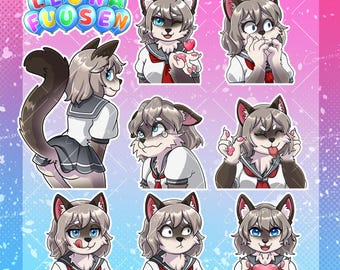 Harige sticker, harige kunstcommissie, harige emotes, harige PBB, harige pictogram, telegramsticker, YCH Furry