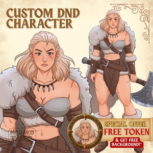 Custom DND Character, DND Commission, DND Portrait, Dungeons and Dragons, Fantasy Character art, Rpg character, dnd gift, dnd group, ttrpg