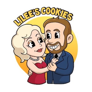 Custom Retro Character, mother's day gift, Vintage PFP 30's Rubberhose Cartoon, Family Portrait, Birthday Gift, Couple Portrait
