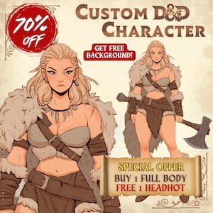 Dnd Character Portrait, Custom Dnd Character, Dungeons And Dragons, Dnd Art Commission, Dnd Character Sheet, DND Party, Father's day Gift