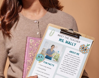Apresentação do professor para o retorno às aulas, modelo Boho editável do Canva