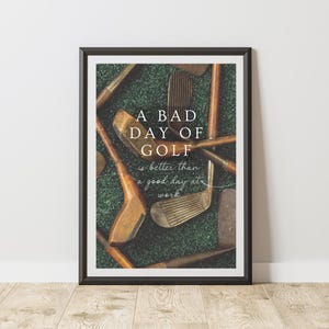 Vintage Golf Quote Print: Funny Retro Golf Art (Digital Download)