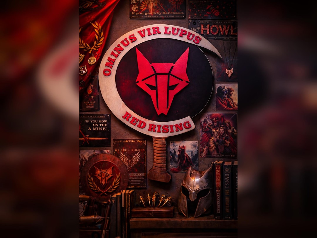 Howlers Red Rising Vector Gift for Red Rising Fan | Howler Sigil Wall Art for Gamer Room | Sci Fi ...