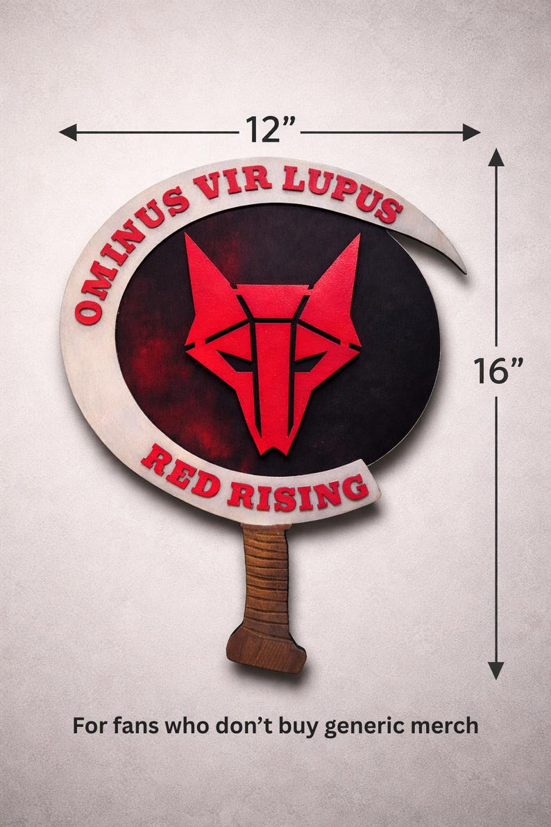 Howlers Red Rising Vector Red Rising Howler Sling Blade Wall Art | Minimalist Gamer Room Decor ...