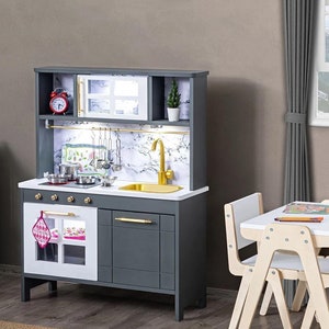 Luxury Wooden Play kitchen - Montessori play kitchen - Pretend play kitchen - Kitchen for Kids - Toddler play kitchen - Kids room furniture