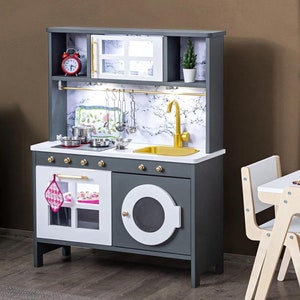 Luxury Wooden Play kitchen - Montessori play kitchen - Toddler play kitchen - Pretend play kitchen - Kitchen for Kids  - Kids room furniture