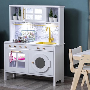 Luxury Wooden Play kitchen - Montessori play kitchen - Toddler play kitchen - Pretend play kitchen - Kitchen for Kids  - play kitchen set
