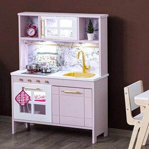 Luxury Wooden Play kitchen - Montessori play kitchen - Pretend play kitchen - Kitchen for Kids - Toddler play kitchen - Kids room furniture
