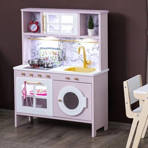 Luxury Wooden Play kitchen - Montessori play kitchen - Toddler play kitchen - Pretend play kitchen - Kitchen for Kids  - play kitchen set