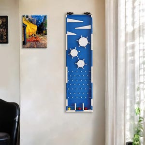 Blue Wall mounted plinko - Wall games  - lighted plinko - Bar games - scholl, party games- Plinko board games - Event and prize - Game room