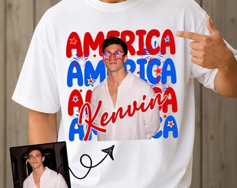 Personalized Photo And Name 4th Of July Png, Celebration Tee Png, USA Patriotic Family Gift, Custom Name, Independence Day, Freedom