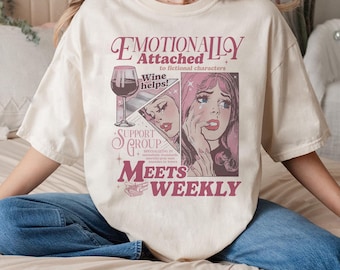Emotionally Attached To Fictional Characters PNG, Funny Reading Png, Book Lover Png, Bookish Tee, Blogger Png, Book Nerd Tee, Book  Png