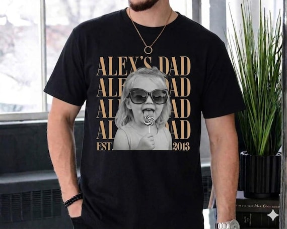 Custom Dad Vintage Photo Shirt: Personalized Fathers Day Shirt With Kids Photo, Funny Dad Shirt, Best Dad Ever Shirt, New Dad Gift