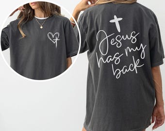 Jesus Has My Back PNG, Christian Bible Verse Png,  Valentine Design, Valentine's Day Tee Png