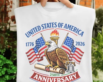 United States of America 250th Anniversary PNG, USA 250 Years Png, Retro American Flag Png, Patriotic Eagle Png