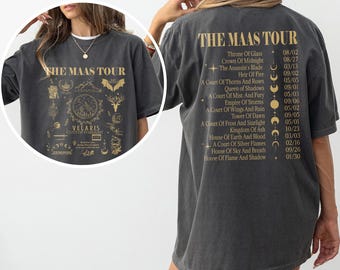 The Maas Tour PNG, Fantasy Book Fan Gift, Court Of Thorns And Roses Tee, SJM Merch, Gift For Bookish, Acotar, House Of Wind Book