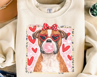 Leopard Valentines  Boxer Dog PNG, Boxer Mom Design, Dog Lover Png, Dog Mom Valentines Png, Gift For Dog Lover Png, Valentines Tee