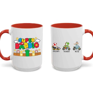 Taza personalizada de Super Daddio, taza del Día del Padre, regalo para papá gamer, regalo divertido personalizado para papá, taza personalizada para papá, taza personalizada para papá