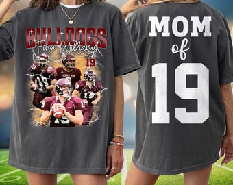 Kundenspezifisches Fußballspieler-Foto-Bootleg-Shirt, perfektes Hemd für Fußball-Liebhaber Bulldoggen, Fußball-Shirt - Spieltag-Shirt Fußball-Saison-Shirt