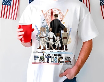 Camiseta personalizada "Soy su padre", regalo para papá, regalo del Día del Padre, camiseta de Star Wars para papá, regalo para papá, camiseta divertida para papá, el mejor papá del mundo.