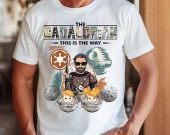 The Dadalorian This Is The Way - Personalized Shirt For Dad Custom Nickname With Kids Gift 2025, Dad Shirt, Star Wars Shirt,Dadalorian Shirt