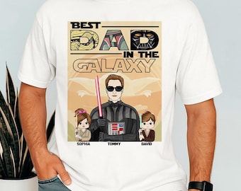 Best Dad In The Galaxy Personalized Shirt For Dad Grandpa, Best Dad Shirt, Dad Shirt, Fathers Day, Star Wars Father Shirt,Vader Father Shirt