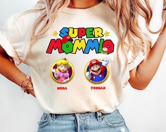 Personalisiertes Super Mommio Shirt, süßes Mama Shirt, lustiges Mama Shirt, Mommio Shirt, Super Mama Shirt, Muttertags Shirt