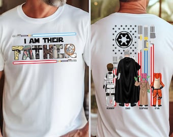 Best Dad Ever I Am Their Father Personalized Shirt Gift For Dad, Custom Father's Day Gift 2025, Dad Shirt, Star Wars Shirt, Dadalorian Shirt