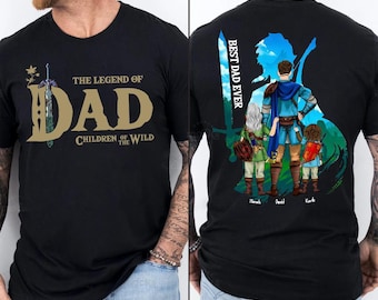 Personalized The Legend Of Dad Shirt, Zelda Dad Shirt, Custom Zelda Shirt, Breath Of The Wild Shirt, Tears Of The Kingdom, Gamer Shirt