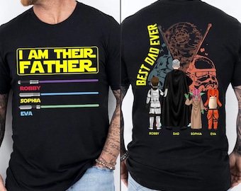 I Am Their Father Custom Shirt, Dad Shirt, Fathers Day, Star Wars Father Shirt, Custom Shirt With Lightsabers, Gift for Dad, Lightsaber Tee