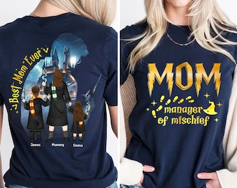 Camiseta personalizada para mamá, camiseta mágica para mamá, camiseta de mamá jefa de travesuras, camiseta de mamá maga, camiseta de mamá alfarera, regalo fantástico para mamá