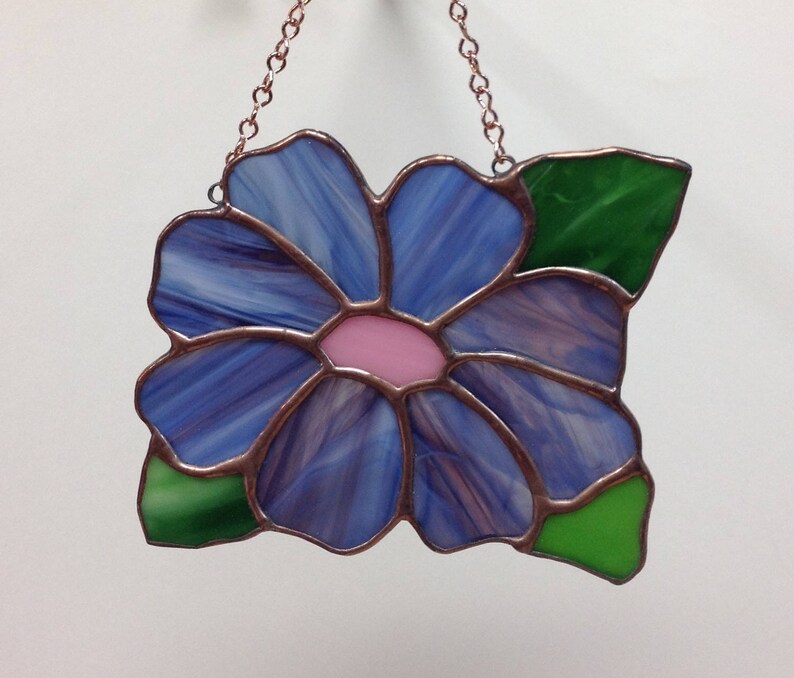 Daisy Suncatcher-Purple Stained GlassFlower-Garden Flower