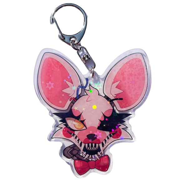 Llavero de Mangle de FNAF / Charm acrílico de estrella holográfica