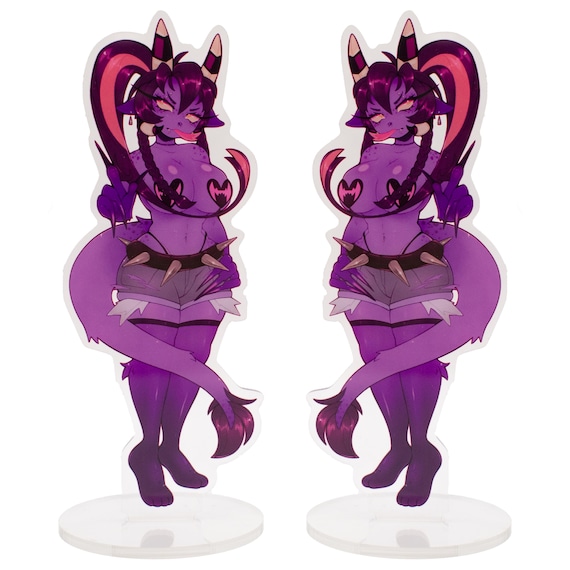 Mallie Acrylic Standee | Furry Fandom Goth Girl Figure