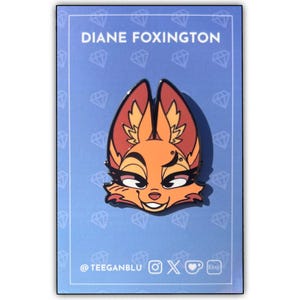 Diane Foxington Emaille Pin: Bösewichte, Black Nickel - 3,8 cm