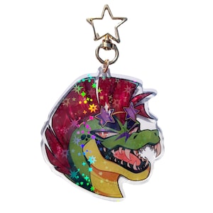 Montgomery Gator Keychain | FNAF Holographic Star Acrylic Charm