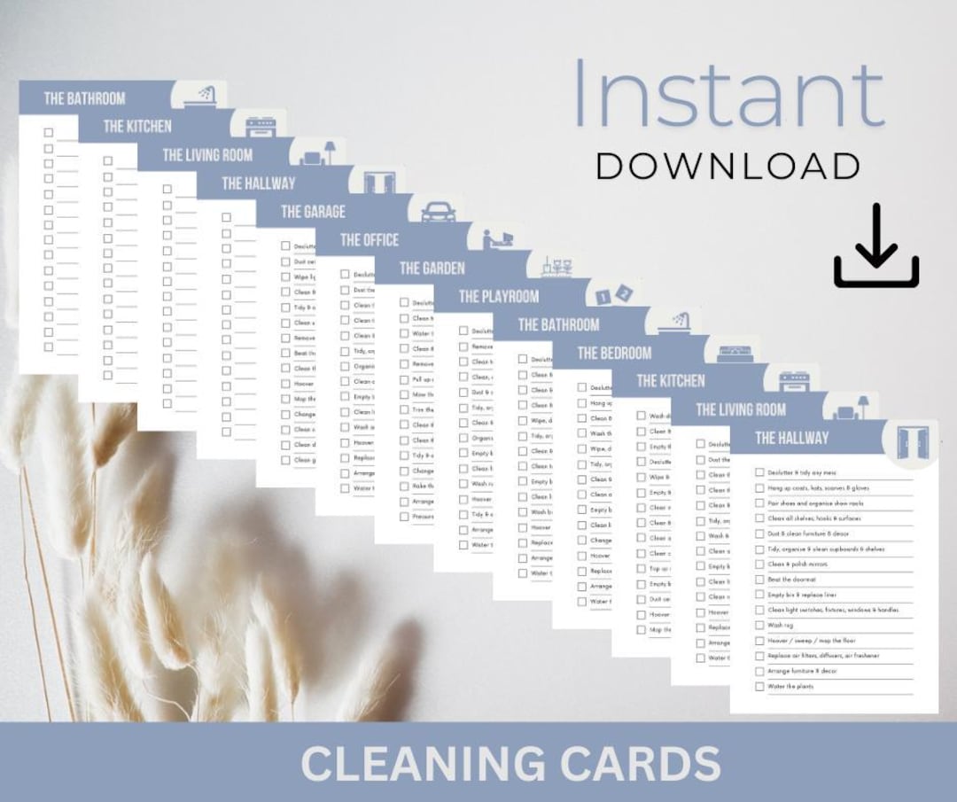 Room Cleaning Checklist Printable - Etsy