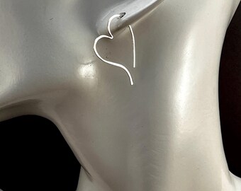 Heart Hoops - hand made art jewelry